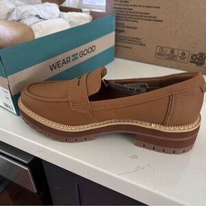 Toms Brown Leather Loafers